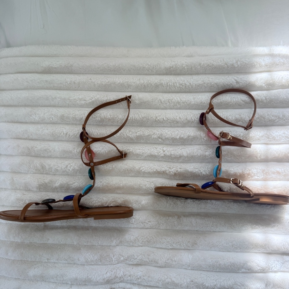 Crystal Stone Boho Gladiator Sandals Goddess - image 3